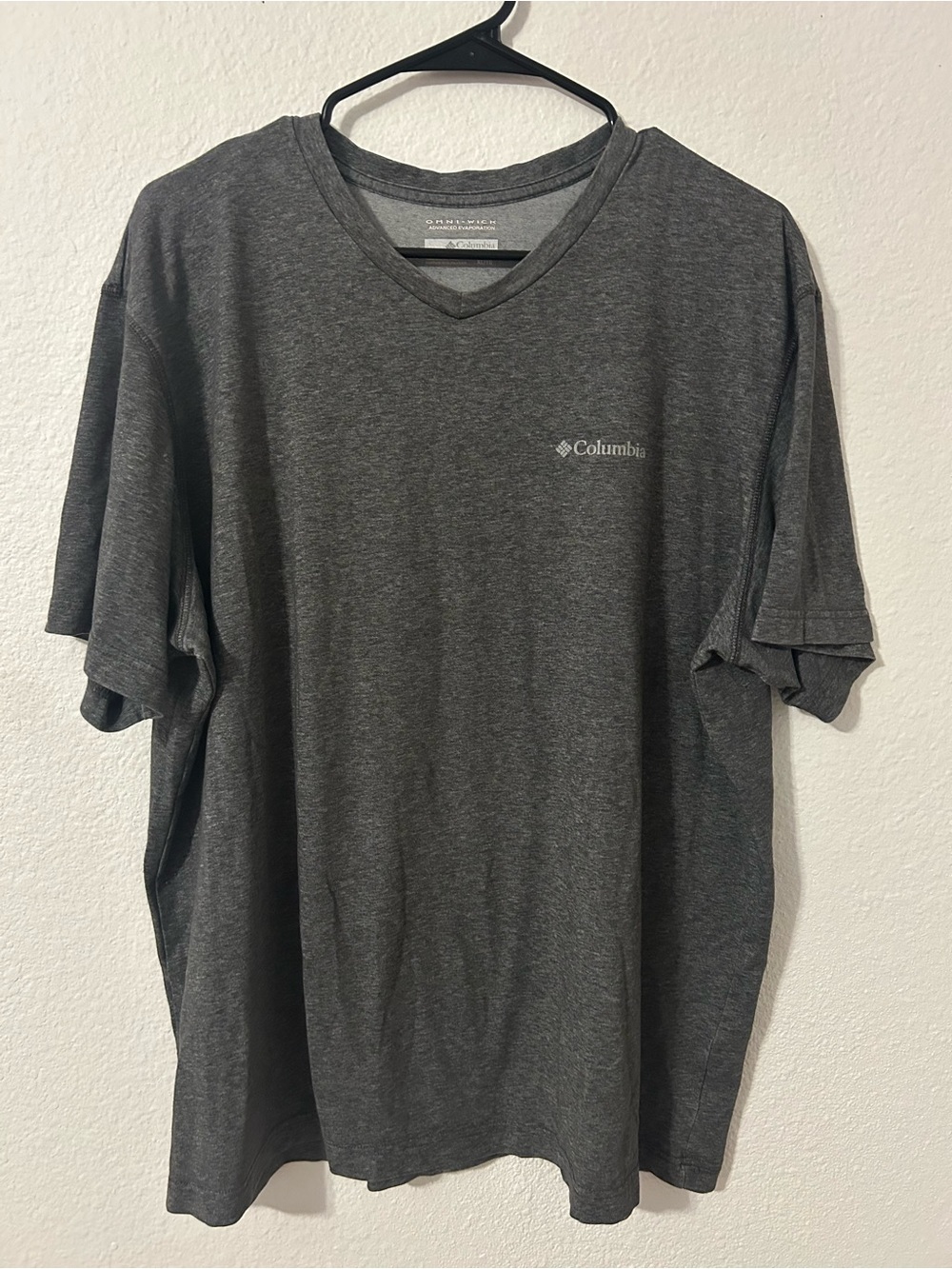 Columbia Men's Charcoal Gray V-Neck Performance T-Shirt